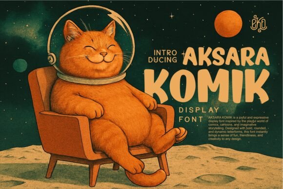 Aksara Komik: The Bold Display Font for Dynamic Editorial Design