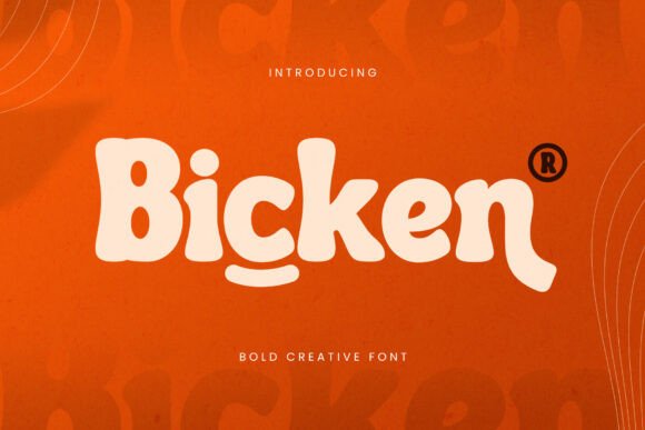 Bicken Bold Playful Display Font by Salamahtype for Brand Identity