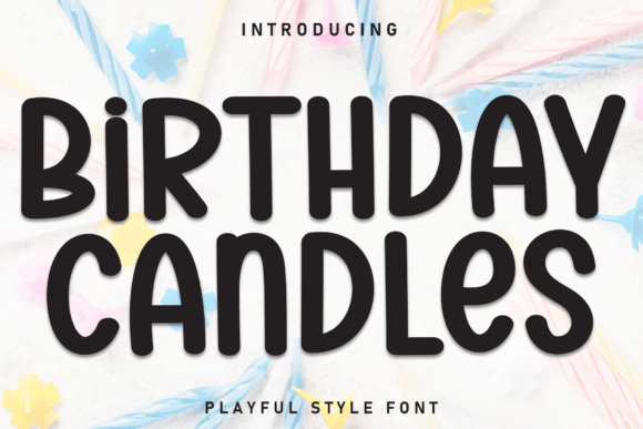 Birthday Candles Display Font for Festive Web Design