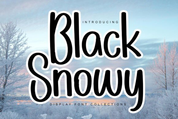 Black Snowy Display Font for Cheerful Craft Projects