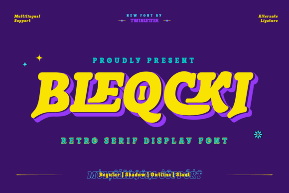Bleqcki: A Retro Serif Display Font for Stronger Brand Identity