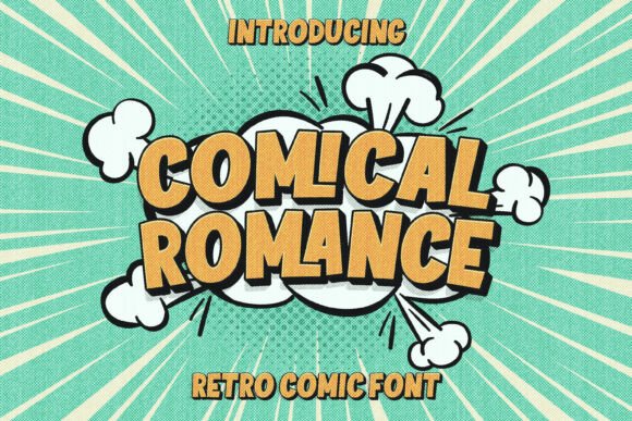 Comical Romance: A Playful Display Font for Retro Branding