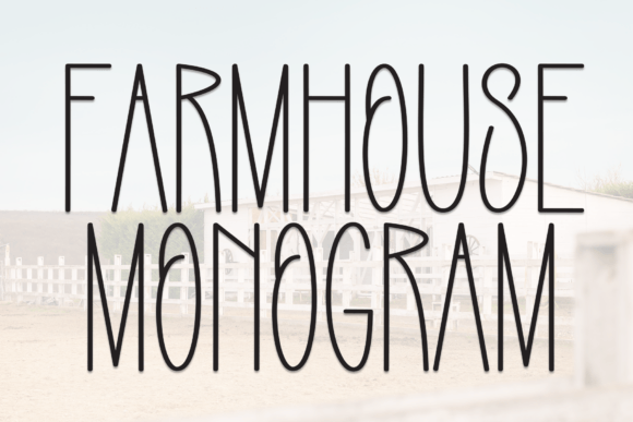 Farmhouse Monogram: The Rustic Handwritten Typeface for Crafters
