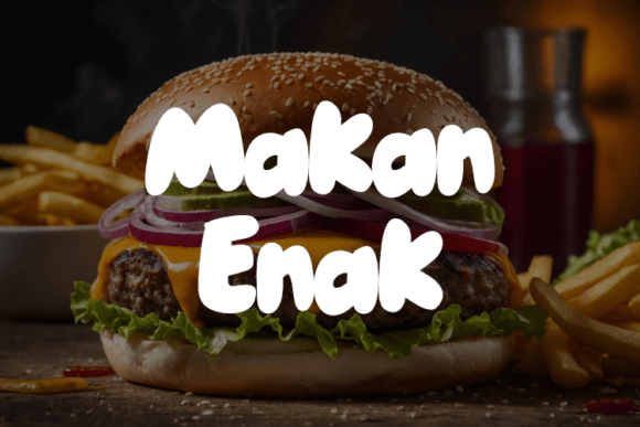 Makan Enak: The Premium Display Font for Scroll-Stopping Campaigns