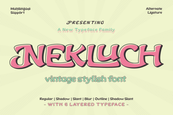 Nekluch: A Vintage Display Font for Elegant Branding