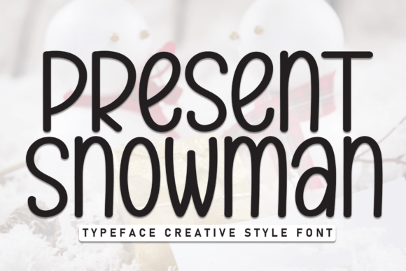 Present Snowman: A Playful Handwritten Font for Festive Editorial Design