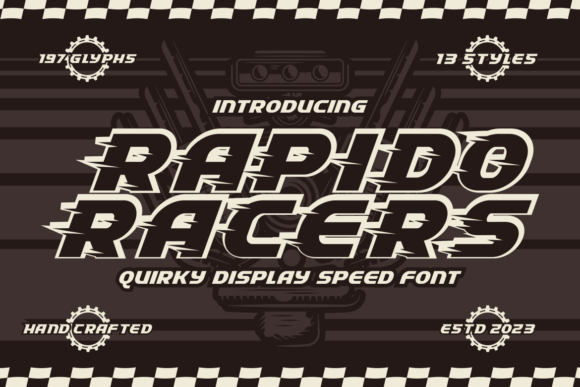 Rapido Racers: The Dynamic Display Typeface for Modern Editorial Design