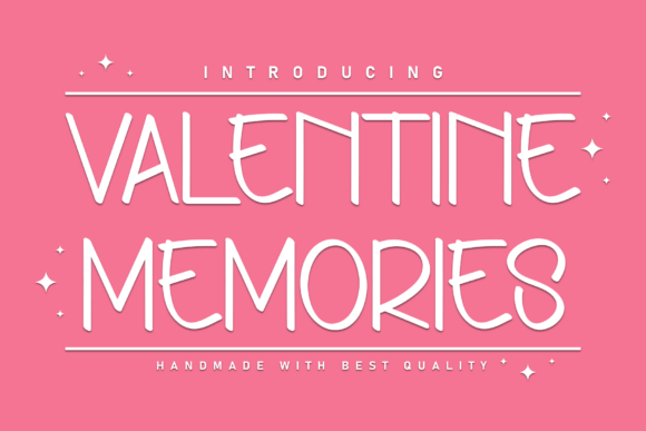Valentine Memories: A Handwritten Display Font for Digital Branding