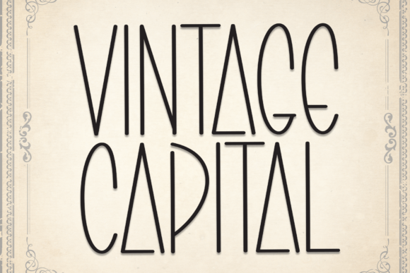 Vintage Capital: The Bold Display Font for Retro Brand Identity