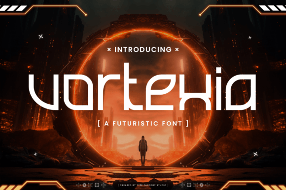 Vortexia: A Futuristic Display Font for Modern Tech Branding