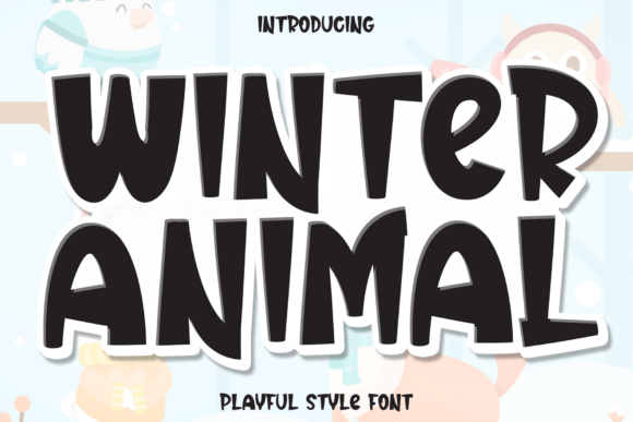 Winter Animal Display Font for Bold Craft Projects